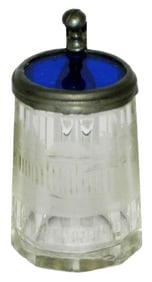 Wheel-cut Spa View Blown Glass 2-1/2" Stein