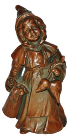 Copper plate Munich Child  w Stein Figure