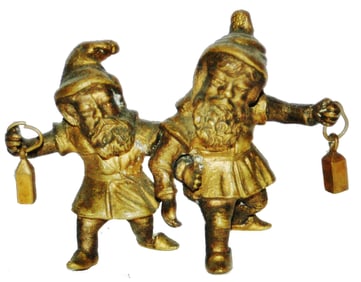 Brass Miners with Lanterns 3" Figure