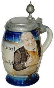 Sarregumines Man & Child Barrel Shaped Stein