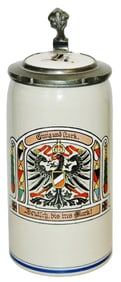 1L Prussian Eagle w Fancy Border Stein