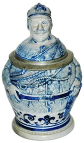 Fireman in Uniform Stoneware Character Stein