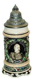 Rear Admiral WS. Schley USN stein w Music Box Base