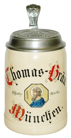 Thomas Brau Munchen Brewery Stein Matched Lid