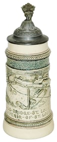 St Louis Expo Eads Bridge Souvenir Stein