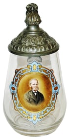 Enamel Portrait & Framing on Glass Stein