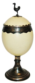 Ostrich Egg Pokal w Silver Mounts c.1870