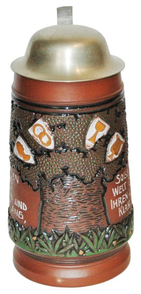 Large Tree & Shield w Images Terra Siglata Stein