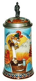 Mettlach St Florian Douces Fire in Drunk Stein