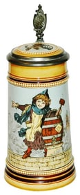 Mettlach Munich Child & Barrel Stein
