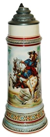 5L Landsknecht on Horseback Handpainted Stein