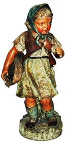 Monumental Fisherman Girl Jon Maresh Terracotta