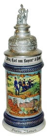 Regimental Stoneware Inft Augsburg 1905 Stein