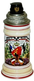 Regimental Jager No4 Tschako Helmet  Lid Stein