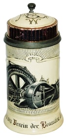 Insulator Character Occupational Stein w Machine