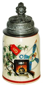 Military Commemerative Unit 8 Symbols Stein