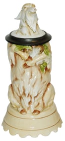 Ram w Radishes Character Stein w Music Box Base