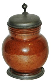 Bunzlau Stoneware Stein w Lid dated 1710