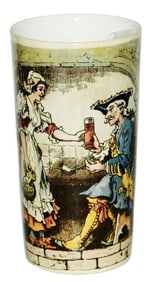 Mettlach Schlitt Cavalier & Barmaid Beaker