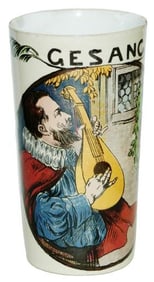 Mettlach Mandolin Musician Beaker