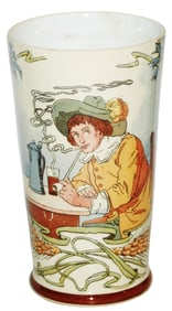 Mettlach Cavalier w Pipe & Beer Beaker