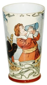 Mettlach Drinking Cavalier Beaker