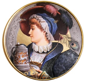 V&B Dresden 23" Plaque Woman w Daubenkrug Stein