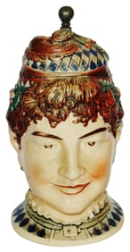 Bavarian Woman Head Character Stein by Thewalt