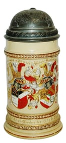 Mettlach Double Dueling Fraternal Student Shields