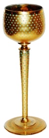 Moser Gilded Goblet w Blue Dot Design