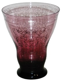 Amethyst Glass Beaker w Amsterdam Shield 1928