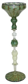 Impressive Murano 13" Goblet w Internal Threads