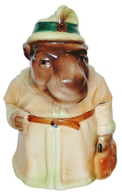 Dressy Camel Austrian Majolica Tobacco Jar