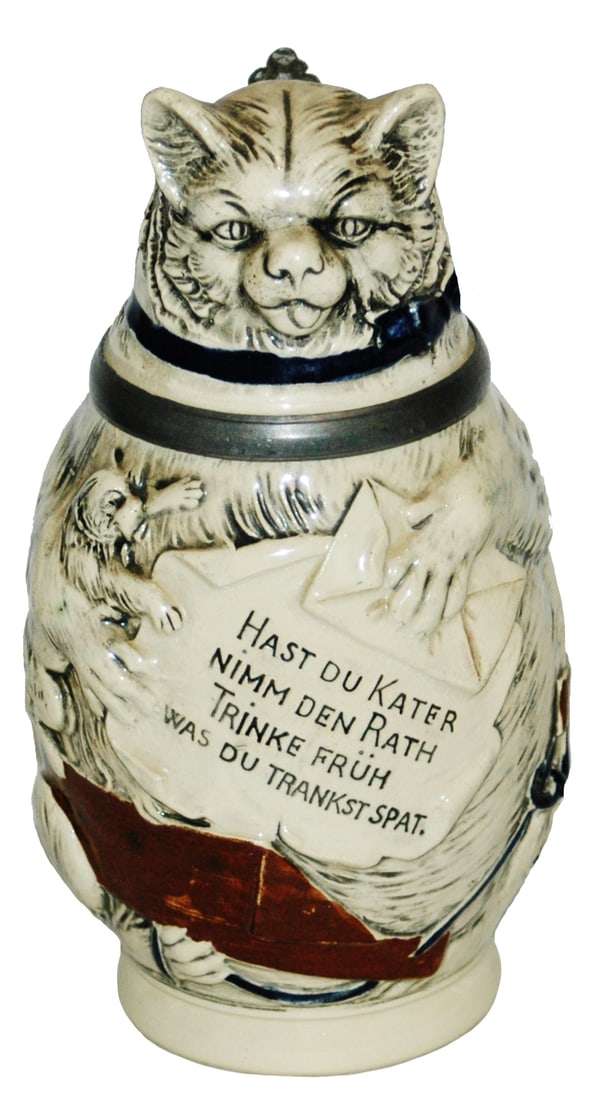 Mother Cat w Kitten & Verse Character Stein (1 of 4)