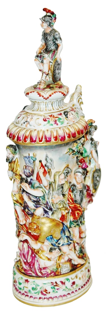 17-1/2" Capo-di-Monte King & Soldiers Stein (1 of 5)