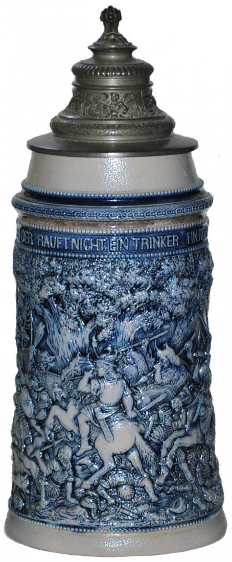 2L Hermann The Germann Stein: Stoneware Relief 2L. Hermann's battle with the Romans. Mint