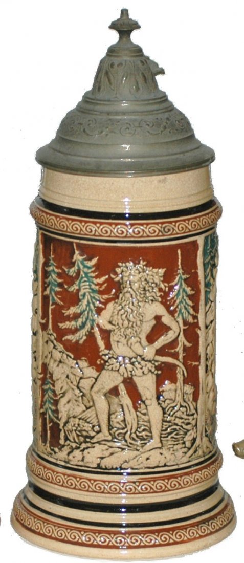 Hermann the German Dumler & Breiden Stein: Pottery Dumler & Breiden #209 Relief 1/2L. Hermann the German. Mint.