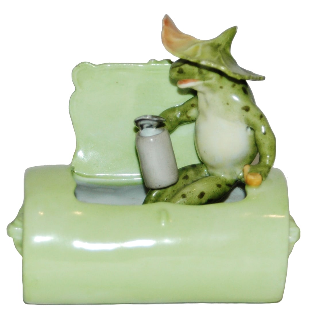 Schierholz Porcelain Frog w Stein Character Figure (1 of 3)