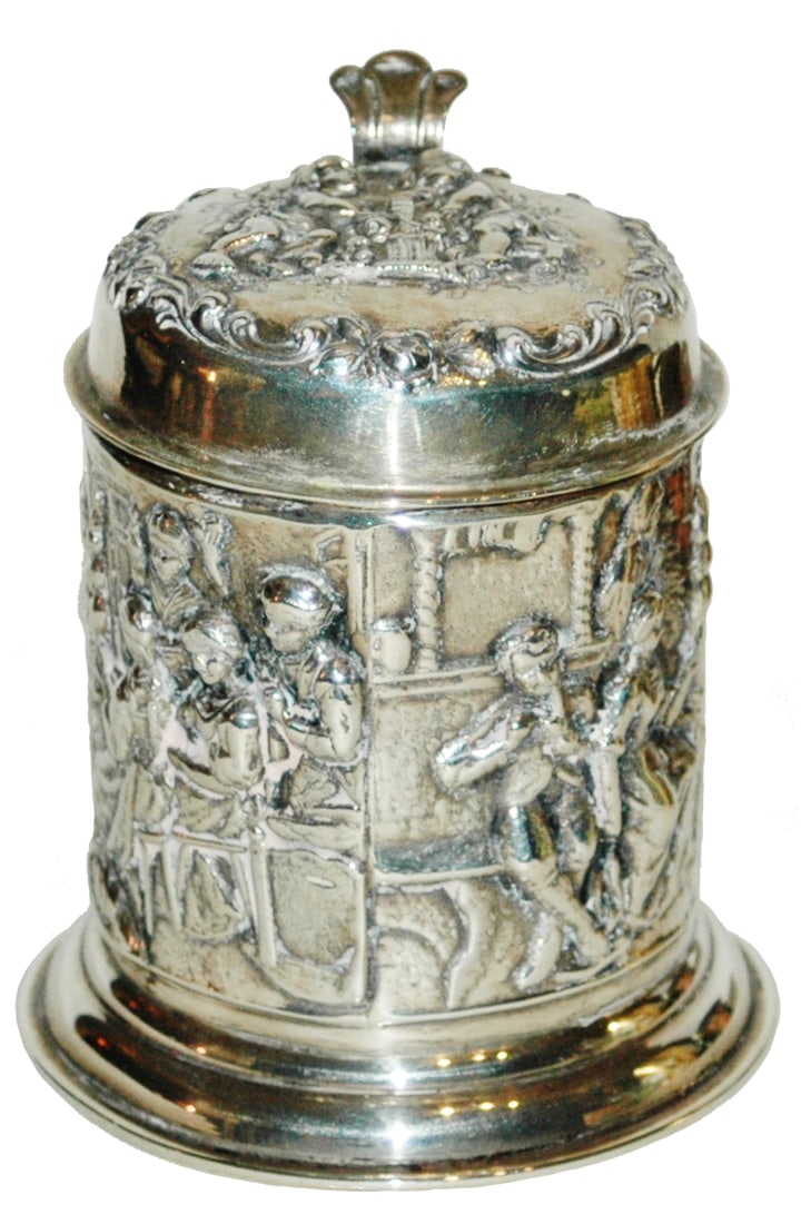 Silver 1/4L Relief  Stein Cherubs & Silver Marks (1 of 4)