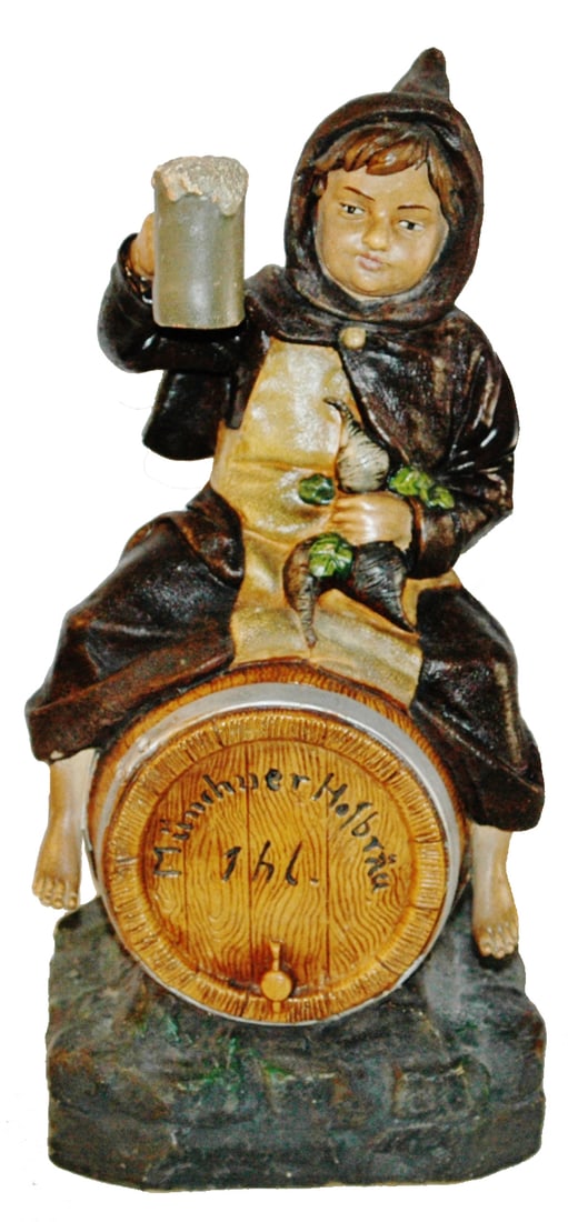 JM Munich Child w Barrel Terracotta 10/1/2" Figure (1 of 4)