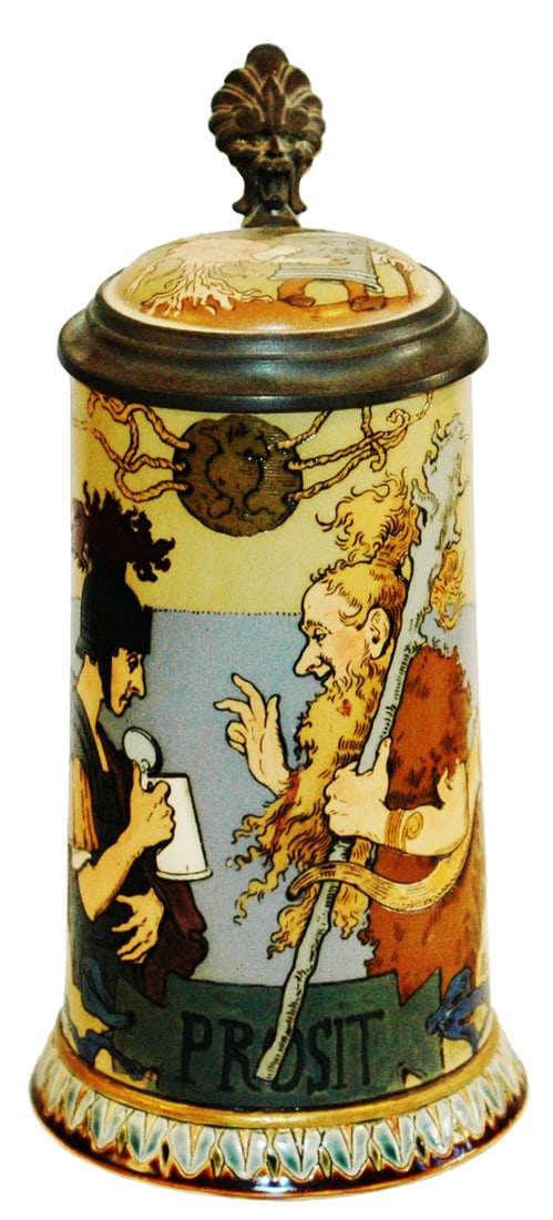 Mettlach Schlitt Roman Soldier & Barbarian Stein (1 of 5)