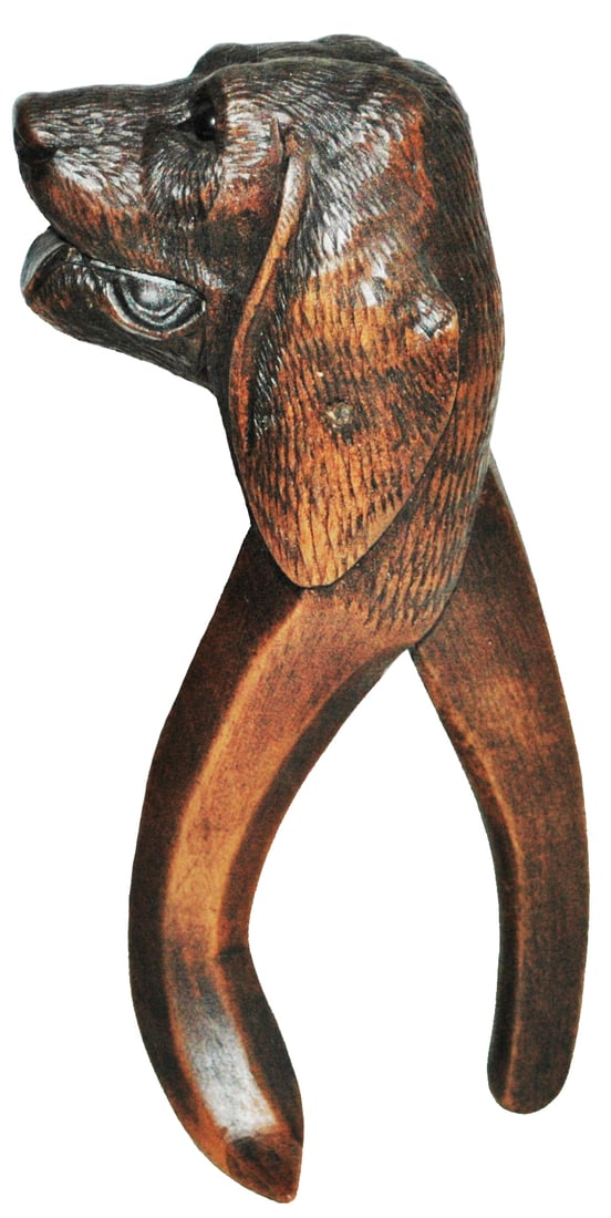 Black Forest Carved Hound Dog 8"  Nutcracker (1 of 3)
