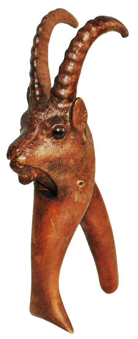 Black Forest Carved Mountain Goat 9" Nutcracker (1 of 3)