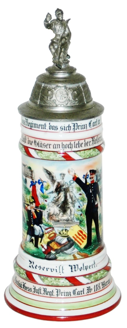 Regimental 4 Grossh Hess Inft No 118 Stein (1 of 4)