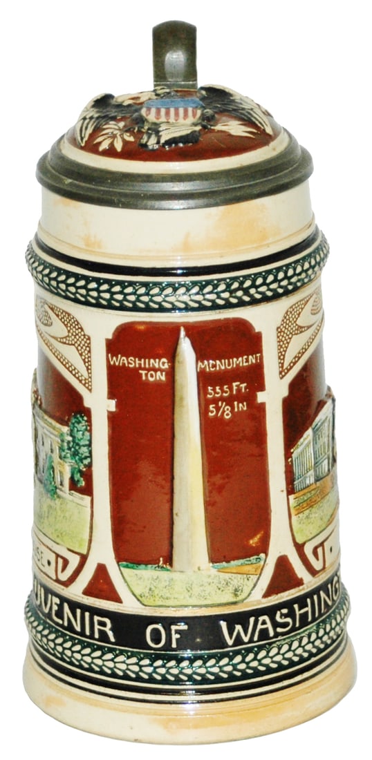Washington DC Souvenir Stein w Eagle Inlay (1 of 4)