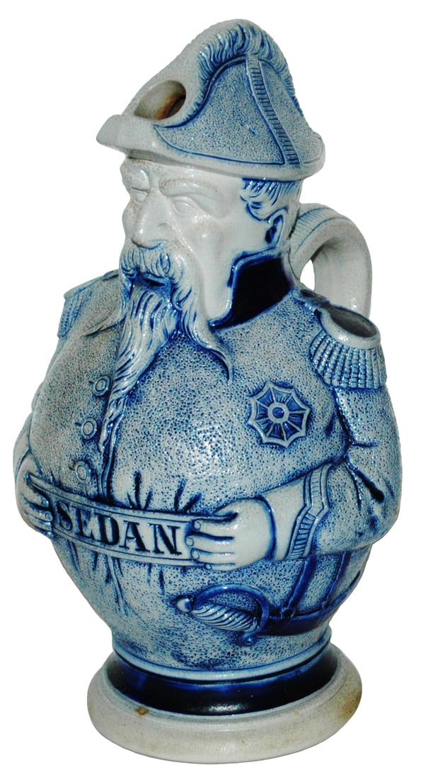 Bearded Military Officer Stoneware Character Stein (1 of 3)