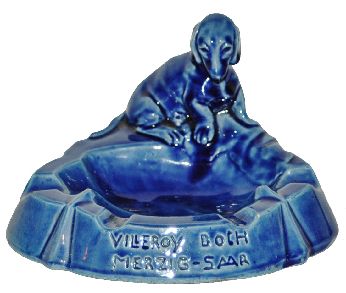 Villeroy & Boch Dresden Glazed Dog  Ashtray (1 of 3)
