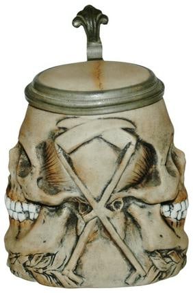 4/10L Double Sided Skull Bohne Character Stein (1 of 3)