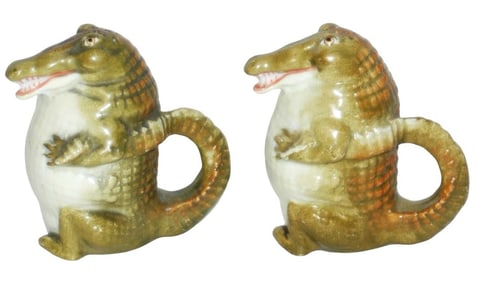 Pair - Alligator Schierholz Salt & Pepper Shakers
