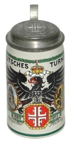 3/10L Turnfest 4F Shield & Lid Franz Ringer Stein